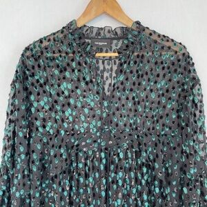 NWT The Kooples Green and Black Dress